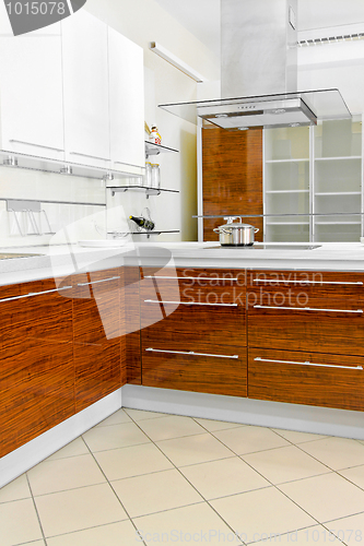 Image of Wooden kitchen counter