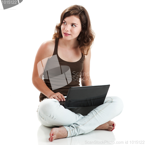 Image of Working with a laptop