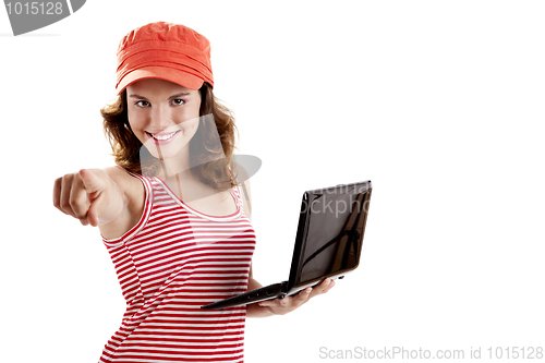 Image of Girl with a laptop