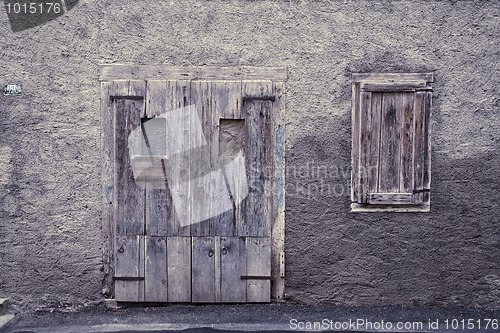 Image of Vintage door and window