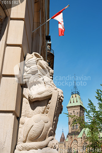 Image of Central Post Office and the Parliament in Ottawa