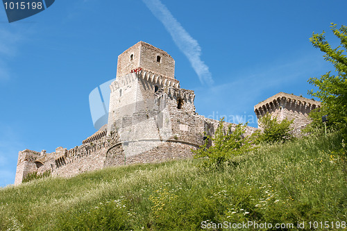 Image of Medieval castle of Assisi (Rocca Maggiore)