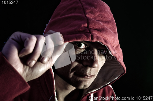 Image of Scary man with hood