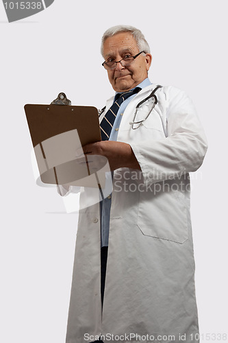 Image of Stern looking older doctor