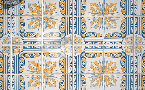 Image of Traditional Portuguese glazed tiles