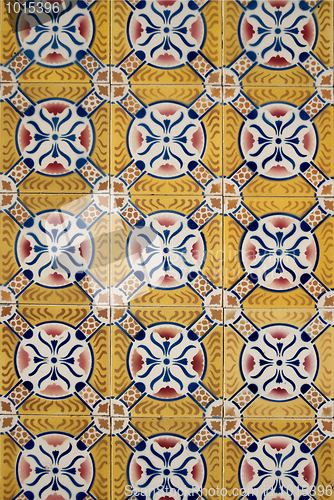 Image of Traditional Portuguese glazed tiles
