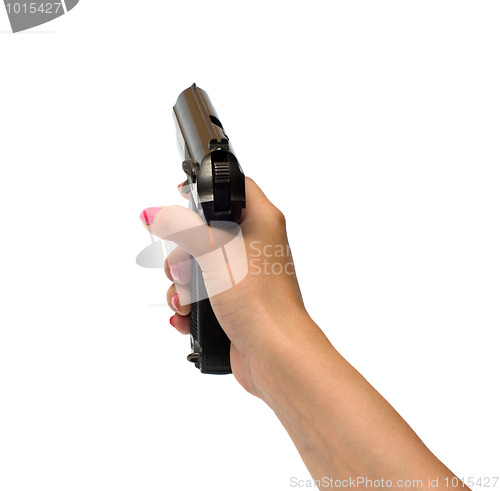 Image of Women with handgun.