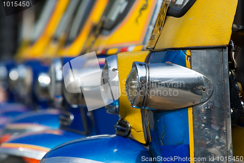 Image of Tuk-tuk taxis in Bangkok