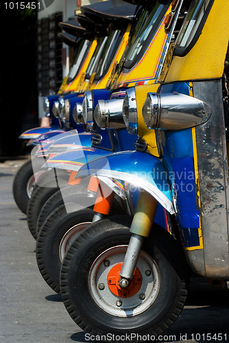 Image of Tuk-tuk taxis in Bangkok