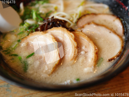 Image of pork with noodle in japanese style