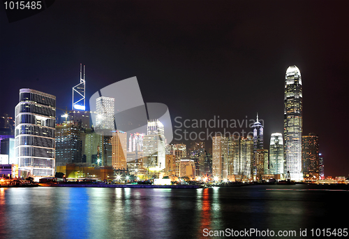 Image of Hong Kong skyline at night