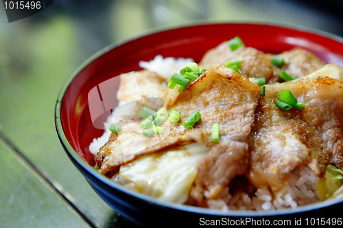 Image of pork with rice