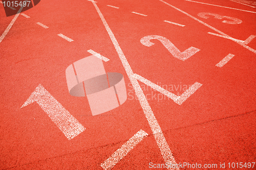 Image of Numbers on running track