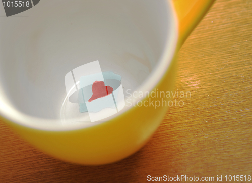 Image of love message in cup