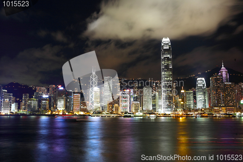 Image of Hong Kong skyline at night