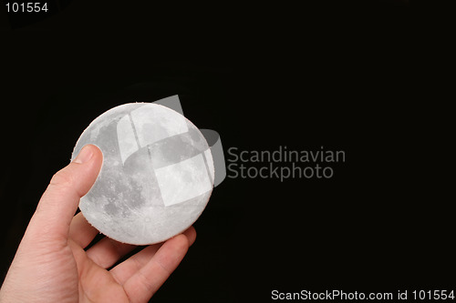 Image of moon in hand