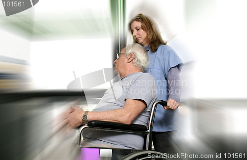 Image of nurse and patient blured