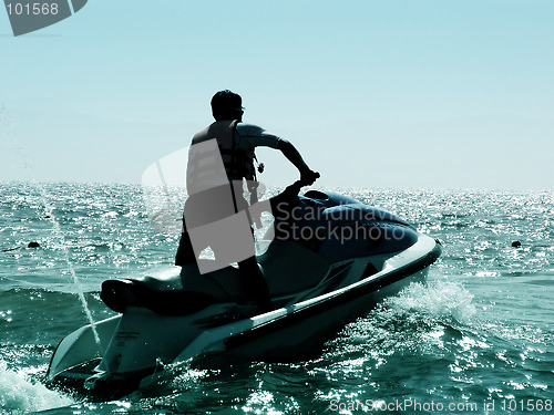 Image of Jet Skier in the ocean