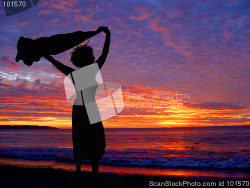 Image of Beach at sunset