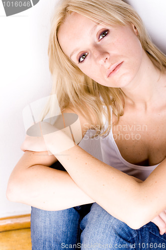 Image of attractive sad woman