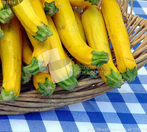 Image of Basket with zucchini