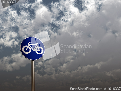 Image of roadsign bicycle