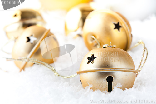 Image of Gold Christmas baubles