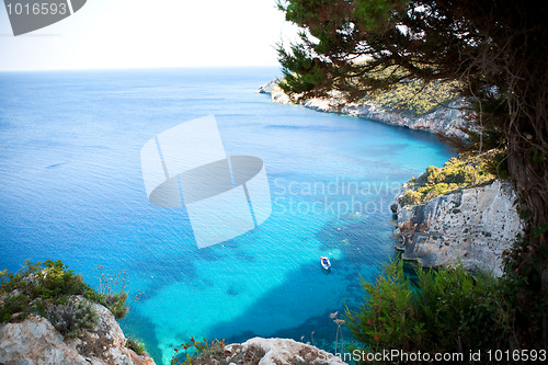 Image of Beautiful view of coastline in Zakynthos