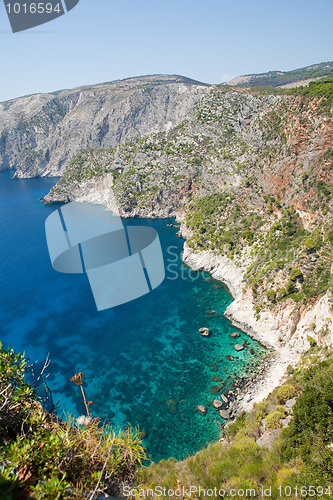 Image of Beautiful view of coastline in Zakynthos