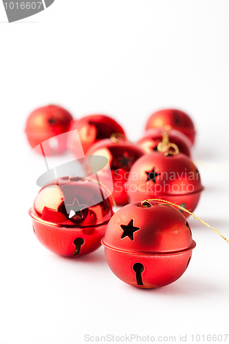 Image of Red Christmas baubles