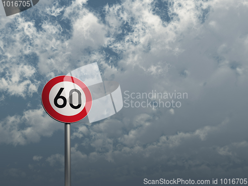 Image of speed limit sixty