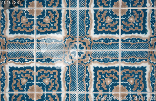 Image of Traditional Portuguese glazed tiles