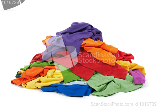 Image of Heap of colorful clothes