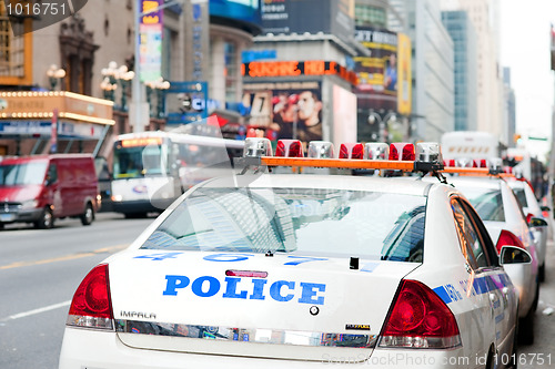 Image of Police cars on 42nd street