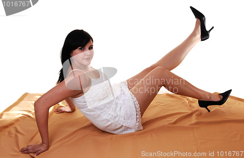 Image of Girl sitting on floor.