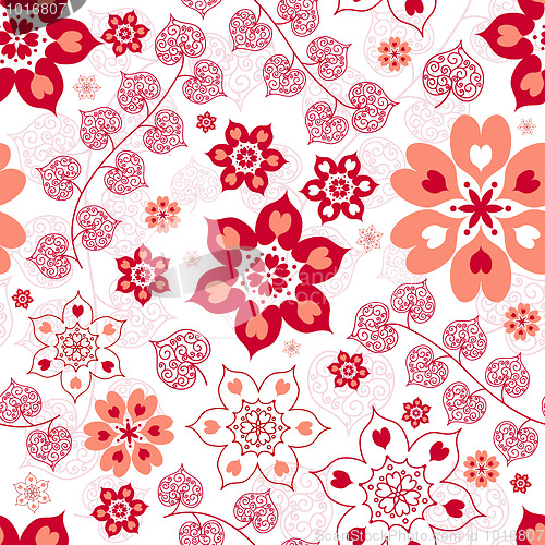Image of White seamless valentine pattern