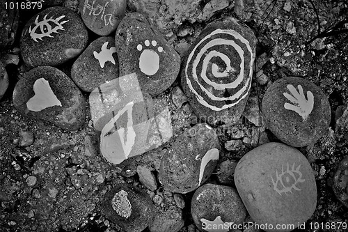 Image of Stones in the sand