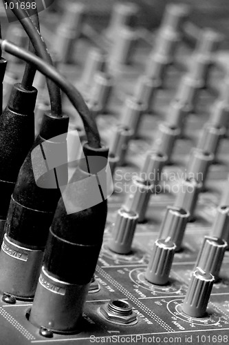 Image of Sound Board B&W clouse-up