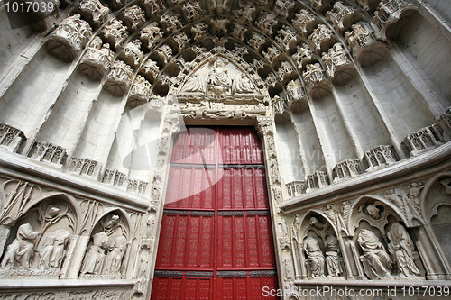 Image of Auxerre cathedral door