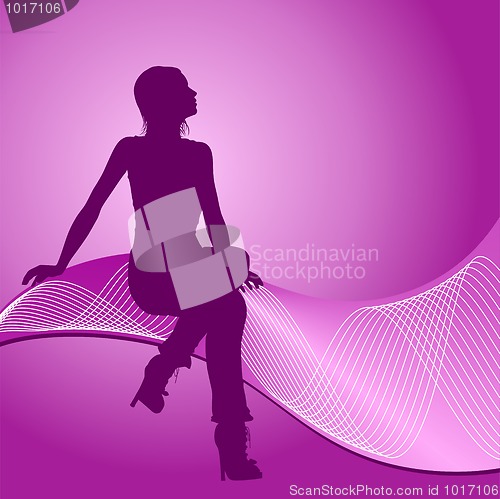 Image of Fashion girl silhouette