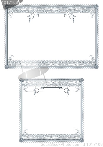 Image of Blank guilloche borders for diploma or certificate