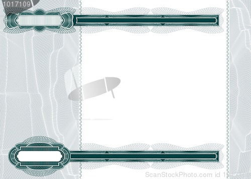 Image of Blank layout for banknote or voucher