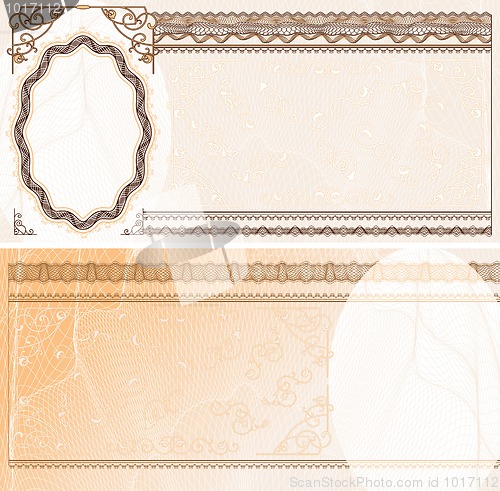 Image of Blank banknote layout