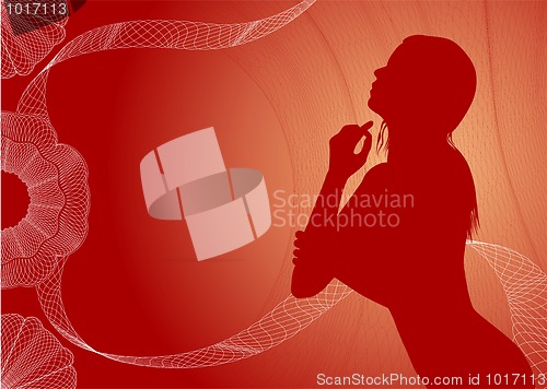 Image of Background with female silhouette