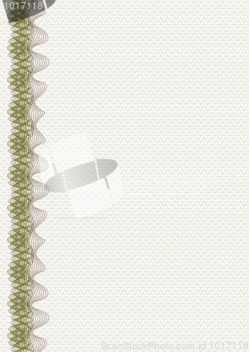 Image of Guilloche layout with vertical strip