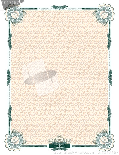 Image of Classic decorative guilloche border with rosettes and background