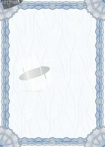 Image of Blank guilloche border for diploma or certificate