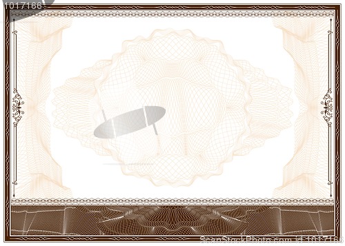 Image of Blank diploma or certificate border