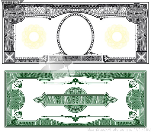 Image of Blank banknote layout