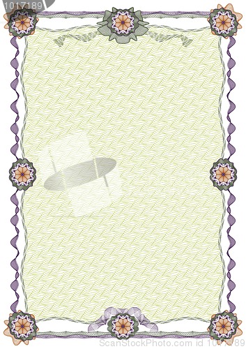 Image of Ornamental guilloche border and background